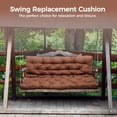thumbnail image 3 of Swing Replacement Cushion, Outside Bench Cushion with Backrest, 2-3 Seater Cushion with 8 Ties for Outdoor Furniture, 59 x 39 x 4 Inches Porch Swing Cushion Garden Bench, 3 of 6