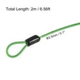 thumbnail image 2 of Uxcell Cable de Seguridad de Acero Recubierto de 2.5mmx2m para Equipaje, Cierre de Doble Bucle, Verde, 2 of 5