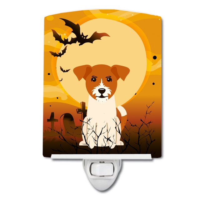 "Treasures Halloween Russell Terrier Luz nocturna de cerámica, 6x4, multicolor" Caroline's Treasures BB4374CNL