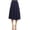 Navy, variant on Women's Casual High Waist A-Line Midi Skirt with Elastic Waistband