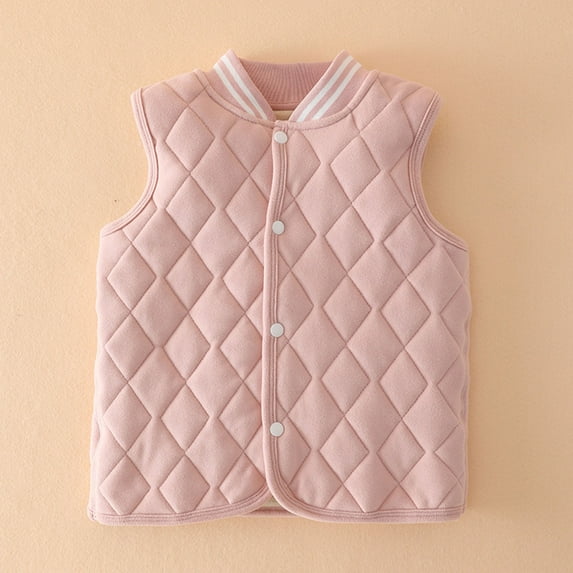 Little Girls Boys Puffer Vest Winter Vest Light Weight Down Vest with Button Down Windproof Down Jacket Sleeveless Winter Warm Outwear Jacket Vest 5-6 Years