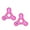 Pink, variant on DuraForce TriangleRing Tiger Orange-Yellow Durable Woven Mesh Fiber Squeaky Dog Toy