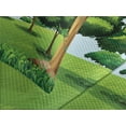 thumbnail image 4 of Ambesonne Forest Quilted Bedspread Set 3 Pcs, Nature Scene Summer, King Size, Green Pale Blue Caramel, 4 of 5