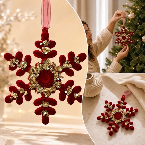 Christmas Decorations Indoor Outdoor, Christmas Tree Hanging Ornament Set, Xmas Holiday Ball Decor for Tree Home, Wreath Garland, Party Display