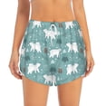 thumbnail image 2 of Balery whiter Snow bear Print Pantalones cortos deportivos para mujer con forro y dos bolsillos, elásticos, para entrenamiento, gimnasio, yoga-XX-Large, 2 of 7