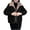 Black, variant on Brondbend Winter Coats Womens Winter Jackets Lapel Long Sleeved Zipper Outerwear Solid Color Warm Fashion Loose Fit Jacket Lady Club Tops Black