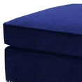 thumbnail image 4 of Benjara 46 Inches Nailhead Trim Velvet Upholstered Ottoman, Blue, 4 of 5