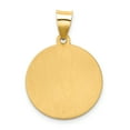 thumbnail image 4 of 14k Yellow Gold Solid Hollow Polished/Satin Round St. Augustine Medal Charm Pendant, 4 of 7