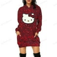 thumbnail image 3 of Sudadera con capucha para mujer, ropa de calle, informal, nueva, con estampado de HELLO KITTY, primavera, talla grande, vintage, manga larga, vestido Y2K, 3 of 5