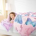 thumbnail image 4 of Homewish Besuty Butterfly Full Size Comforter Sets,Flying Animal Bedding Comforter Set,Dreamy Pink Blue Bedding Sets For Girls Kids,Breathable Home Decor Reversible,3pcs, 4 of 8