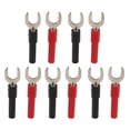 thumbnail image 2 of Y Spade Plug, 4mm Jack Nickel Plated U Fork Spade Connector 10pcs  For Multimeters, 2 of 8