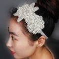 thumbnail image 3 of Diadema nupcial de flor del del cristal de boda de moda de s mujeres Macarena Diadema nupcial, 3 of 8