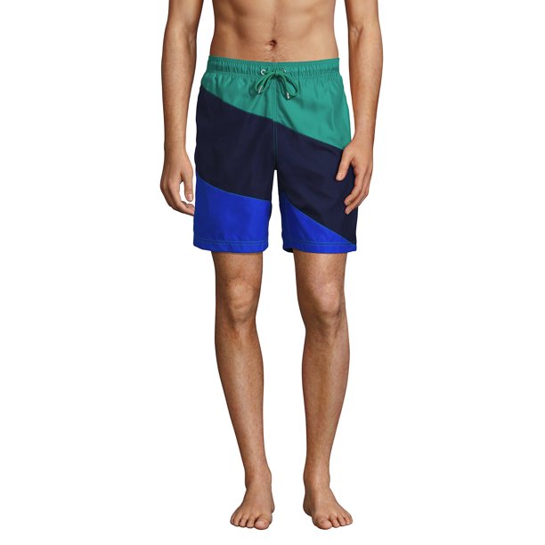 Lands' End Men's Big 8" Solid Volley Swim Trunks