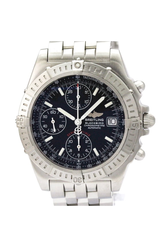 Pre-Owned BREITLING Chronomat Black Bird Steel Automatic Watch A13353 Polished