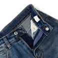 thumbnail image 4 of KIDSCOOL SPACE Girls Denim Cargo Pants 5-13Y, Wide Leg Jeans With Flap Pockets for Kids,Mid Blue,4-5 Years, 4 of 6