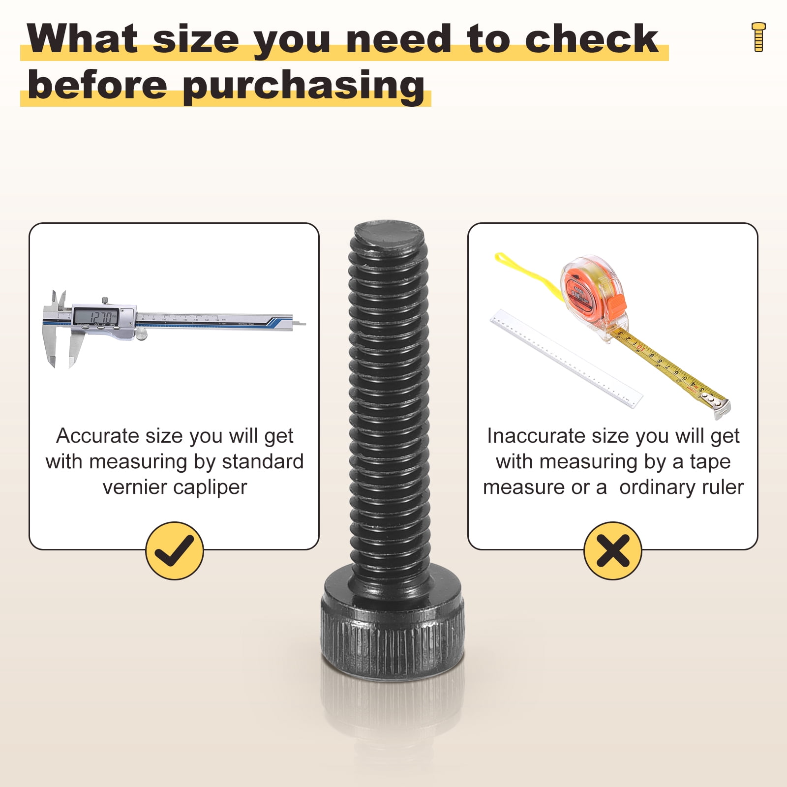 Hex Socket Head Screws Kit (M6x8/10/12/16/20/25mm) 80Pcs, Bolts and Nuts Assortment Kit