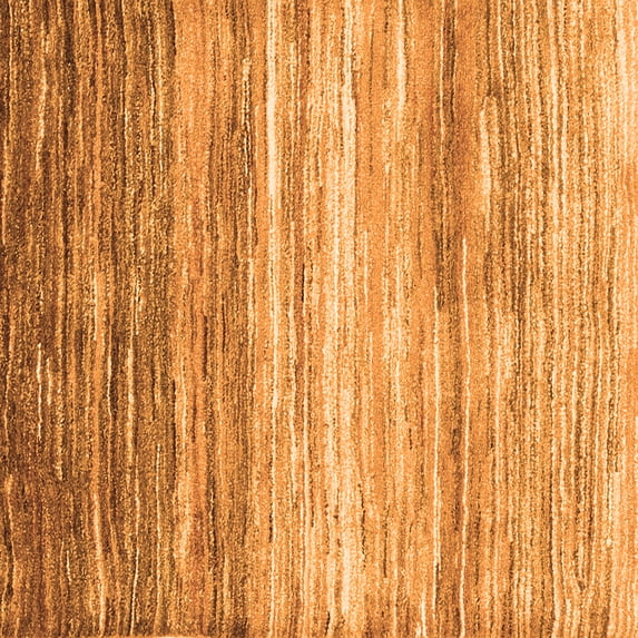 Ahgly Company Indoor Square Abstract Orange Contemporary Area Rugs, 3' Square