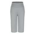 thumbnail image 4 of ABATAB Capri Pajama Pants for Women Wide Leg Lounge Cozy Sleepwear Capris Soft Comfy Baggy Elastic Waisted Pj Bottoms, 4 of 6