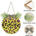 thumbnail image 2 of Sexy Leopard Print Welcome Sign for Front Door, Round Sign Hanging Welcome Sign Welcome Wreath for Farmhouse Porch Door Home Decor, 2 of 7