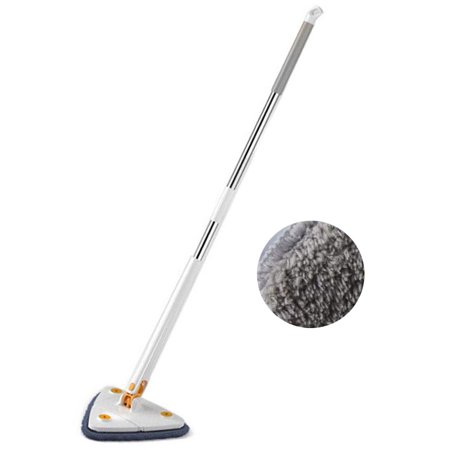 Multipurpose Home Cleaner Extendable Adjustable 360° Rotatable Triangle Mops Brush Cleaning Mop 1PC WHITE MOP