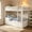 White, variant on AUU Twin Bunk Bed with Ladder, Safety Rail, Twin Trundle and 3 Drawers – Space-Saving Guest Room Furniture