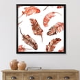 thumbnail image 3 of Designart 'Ethinic Orange Feathers On White' Bohemian & Eclectic Framed Art Print, 3 of 4
