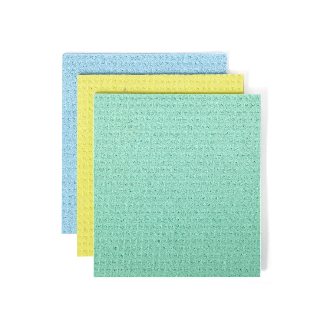 USA SELLER 3 Pack Cellulose Cloths-Abosrbent Sponge/Wipes/Dries/Cleans 