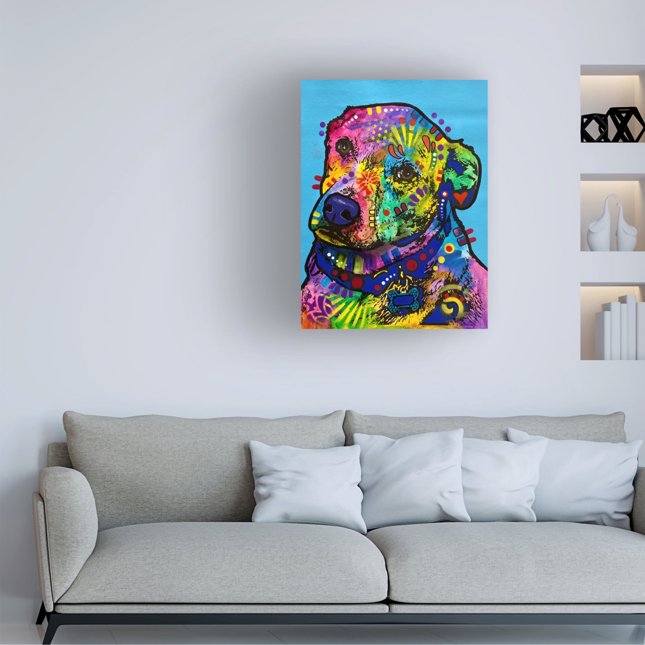 Canvas Wall Art - Dean Russo 'Heckin Excited' Wall Art for Living Room, Bedroom, or Office Décor by Trademark Fine Art - 24 x 32 Inches