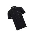 thumbnail image 1 of Veste de Chef Unisexe Vêtements de Travail de Cuisine pour Manches Courtes Tenue de Chef 2TG Noir, 1 of 8