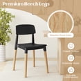 thumbnail image 6 of Giantex Set of 4 Modern Dining Side Chairs, Armless Kitchen Chairs w/Spacious Seating, Black, 6 of 7