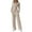 Khaki, variant on Women's Two-Piece Matching Loungewear Set, Stylish Suit, Sweater Top and Wide-Leg Pants Tracksuit, Elegant and Comfortable Home Wear,Khaki,L