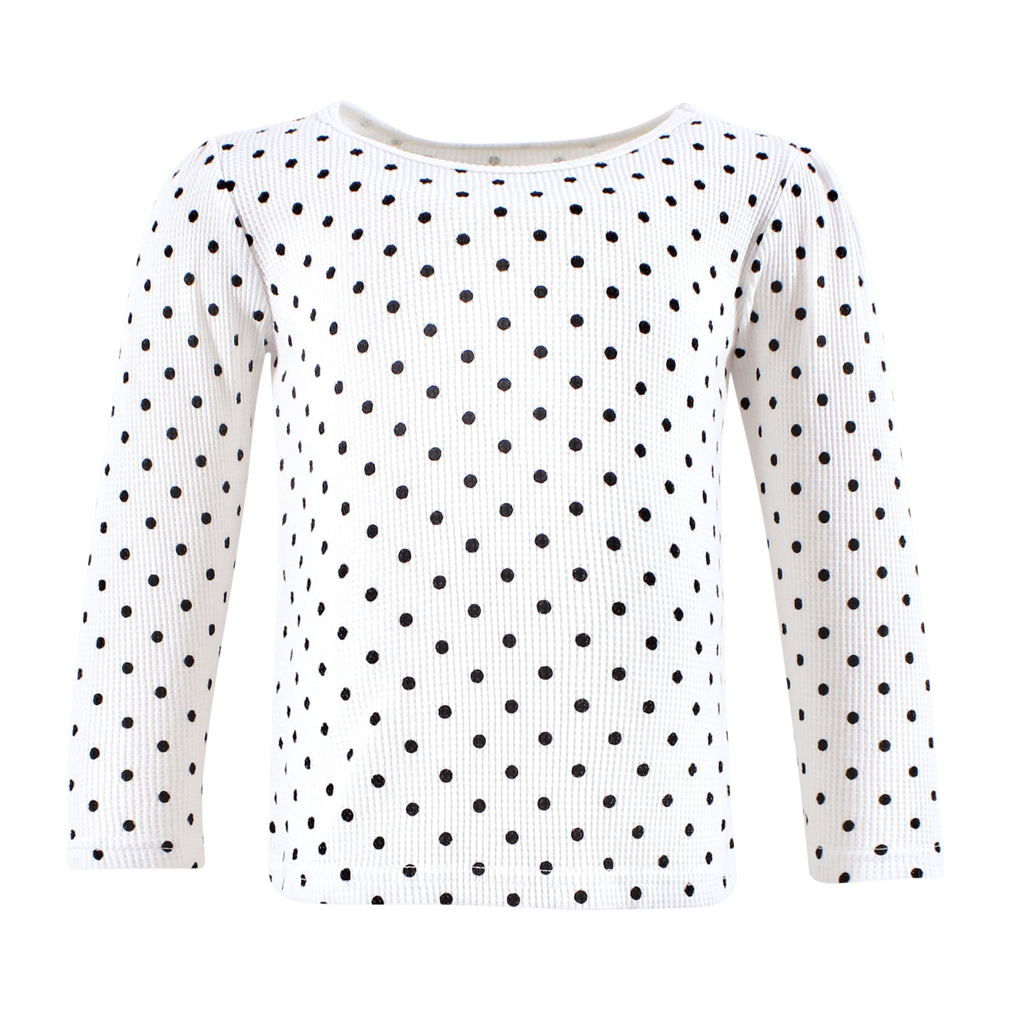 Hudson Baby Infant Girls Thermal Long Sleeve Tees 5pk, Snowflake, 6-12 Months