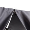 Noble House Upholstered Adjustable Daybed with Curtains, Teak/Dark Gray