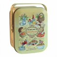 thumbnail image 3 of Retro Metal Lunch Box with Handle and Lid, Compact Size, Light Green Bunny and Hedgehog Design, for Kids and Girls, Decorative Storage Container, 3 of 3