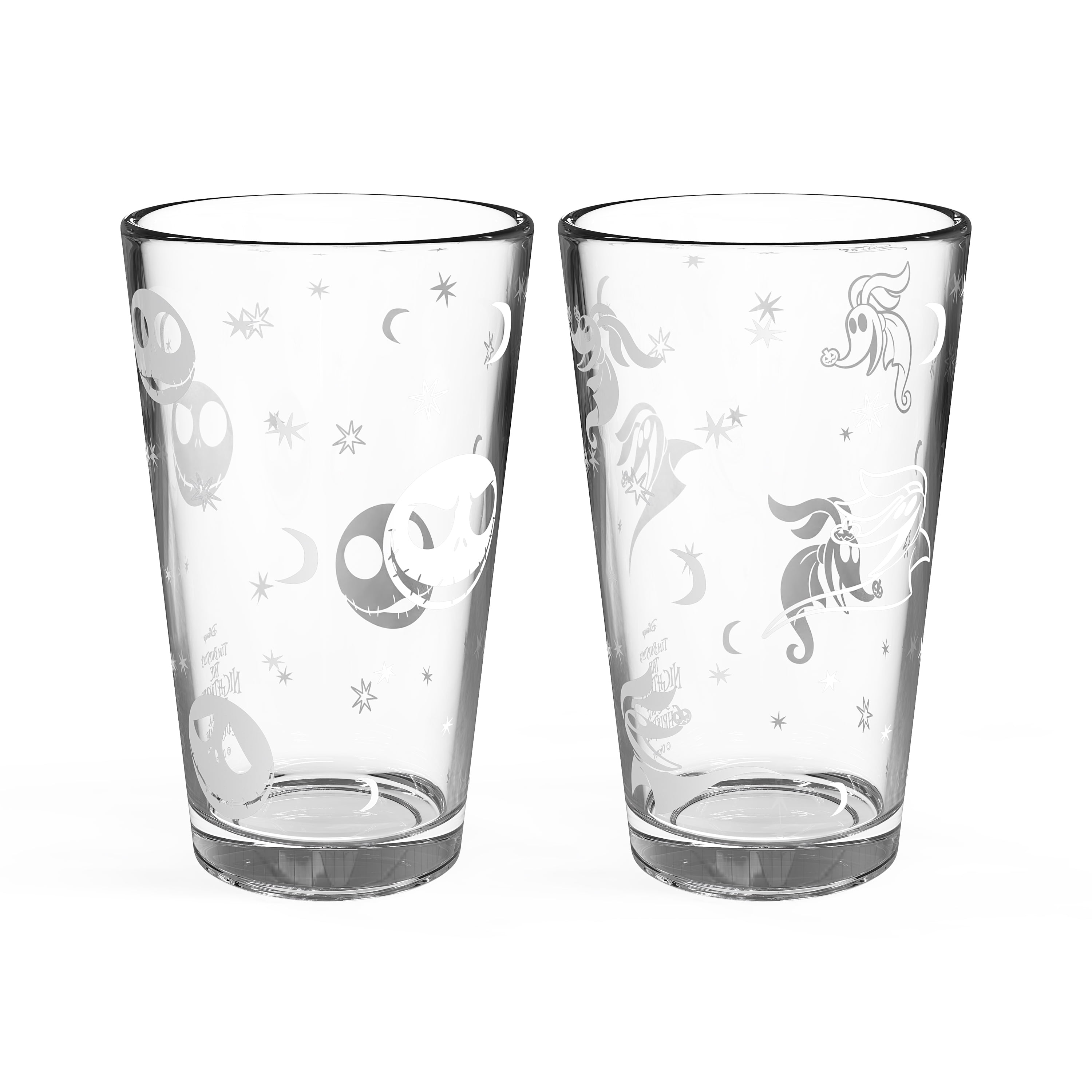 (2 pack) Zak Designs Nightmare Before Christmas 16oz Glass Cup Set (2pk)
