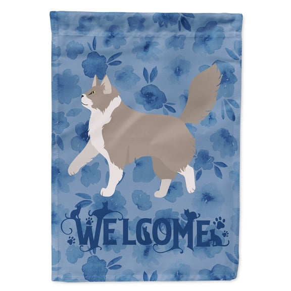 Carolines Treasures CK4827GF Asian Semi Longhaired Cat Welcome Flag Garden Size Small multicolor