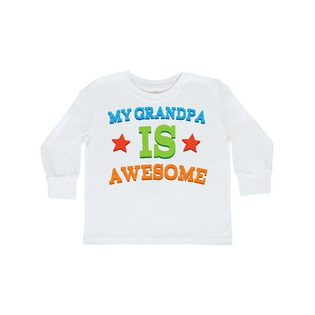 

Inktastic Grandpa Is Awesome Gift Toddler Boy or Toddler Girl Long Sleeve T-Shirt
