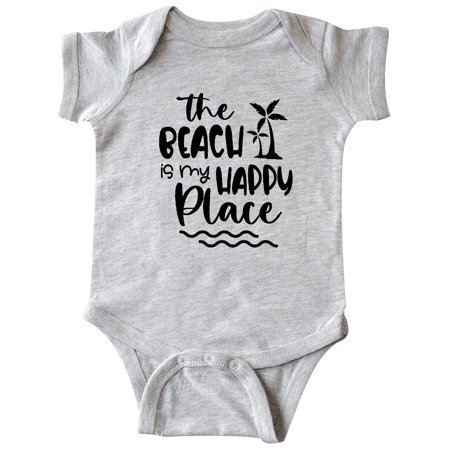 

Inktastic Spring Break the Beach is My Happy Place Gift Baby Boy or Baby Girl Bodysuit