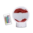 thumbnail image 1 of Lámpara de reloj de arena decorativa con luz de noche de arena que fluye en 3D Pintura de arena movediza dinámica Rojo Zulema Imagen de arena dinámica, 1 of 8