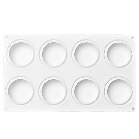 Zeiwohndc 8 Cavity French Bread Oblate Silicone Material Mold Candle Abrasive Mousse Cake