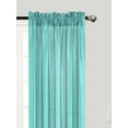 thumbnail image 3 of 2-PC Set MR2 Teal color Rod Pocket Faux Silk Window Curtain Treatment, Set of Two (2) Solid Semi Sheer Panels 55" W x 84" L (Each), 3 of 5