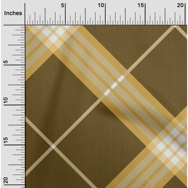 oneOone Viscose Jersey Fabric Tartan Check Printed Craft Fabric BTY 60 Inch Wide