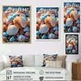 thumbnail image 4 of Designart "Sunlit Shells Beach Photo III" Nautical & Beach Floater Framed Wall Art Living Room, 4 of 7