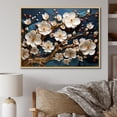 thumbnail image 2 of Designart "Orchid Elegance Golden, White, and Blue Blossoms III" Oversized Floral Framed Wall Art - Modern Farmhouse Gold Abstract Floral Living Room Framed Canvas Art, 2 of 7