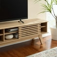 thumbnail image 4 of Media TV Display Stand Console Cabinet, Wood, Brown Oak, Modern Contemporary Urban Design, Living Lounge Room Hotel Lobby Hospitality, 4 of 8