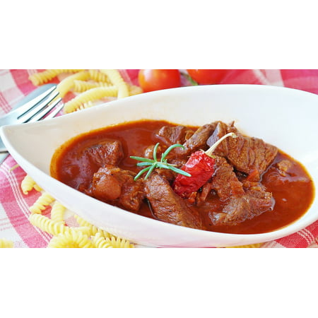 LAMINATED POSTER Meat Cook Goulash Main Course Beef Eat Court Poster Print 24 x