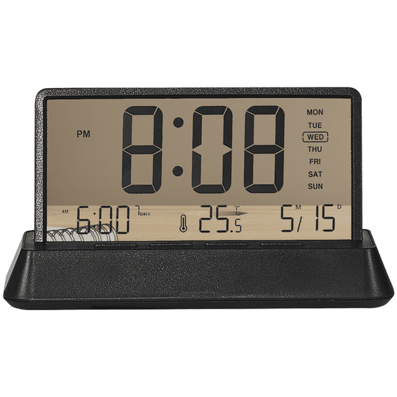 Modern Minimalist Transparent LCD Digital Alarm Clock with Thermometer