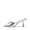 SILVER, variant on Women's Kitten Heels Sandals – Square Toe Slip On Low Heels, Heeled Mules Footwear for Everyday, Dressy & Casual Occasions
