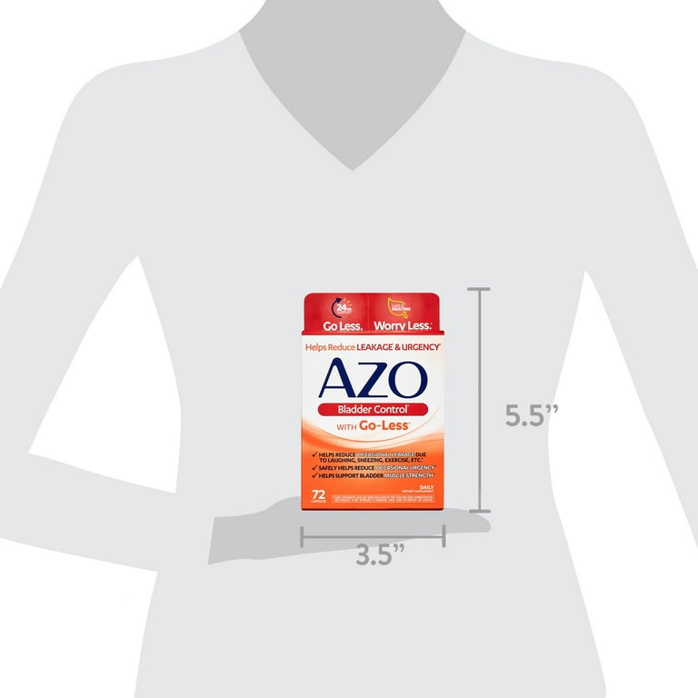 AZO Bladder Control with Go-Less Daily Supplement, Helps Reduce