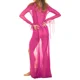 thumbnail image 5 of Vestido de lencería transparente de manga larga con volantes para mujer, vestido Sexy bohemio con abertura alta, cuello en V, Playa y fiesta, 5 of 5